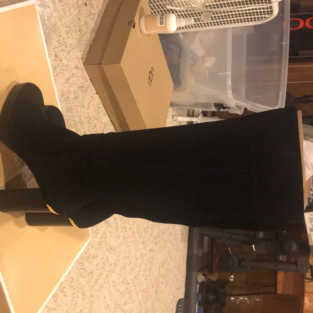 Michael Kors black suede boots